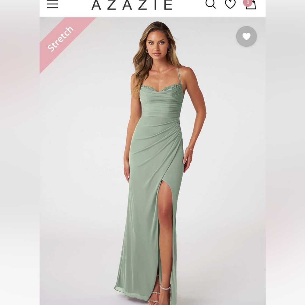 Azazie Ashana in Agave size 6